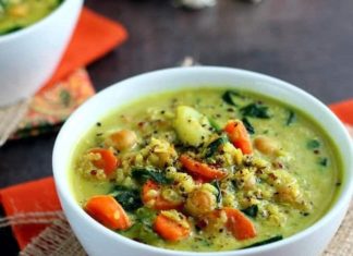 Vegan Chickpea And Vegetable Coconut Curry Soup
