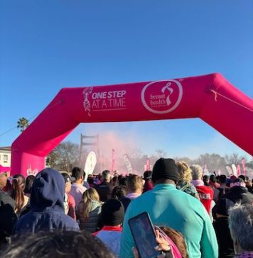 The Bedfordview Community Turned A Vibrant Pink For The Cancer Awareness Shuffle Walk.